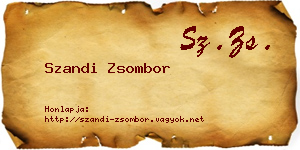 Szandi Zsombor névjegykártya