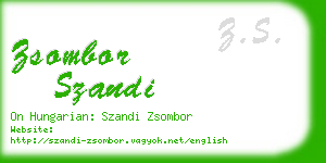 zsombor szandi business card